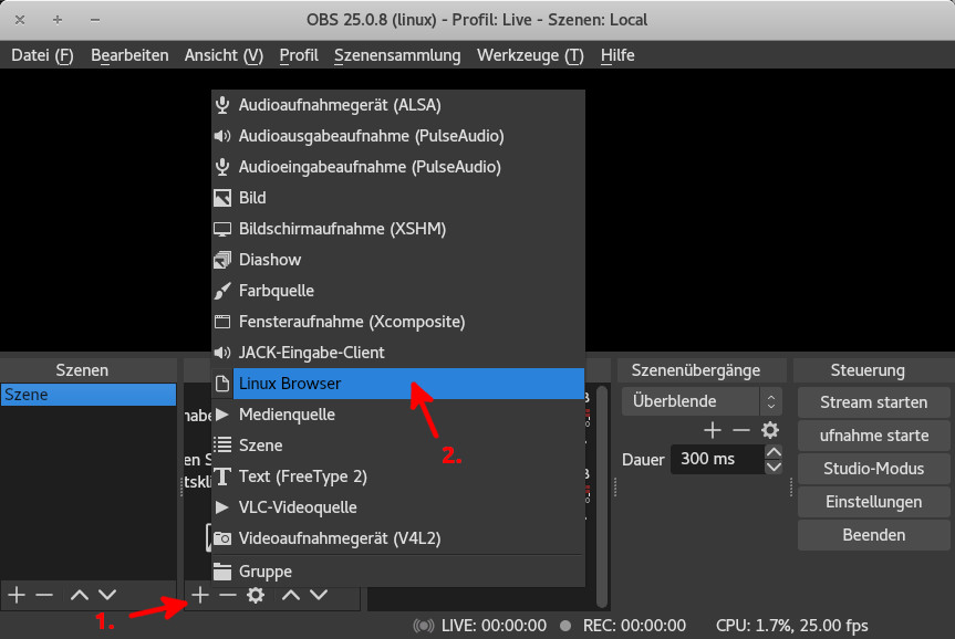 OBS-Studio Browser neu